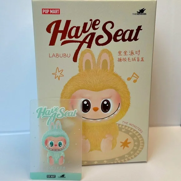 Pop Mart Labubu Green QuQu Have a Seat Authentic NIB - Picture 2 of 5